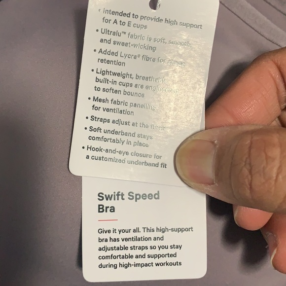 Lululemon Swift Speed bra Violet 36E 38D 38DD - Picture 7 of 9